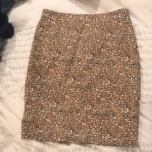 Cheetah Jcrew pencil skirt size 0
